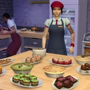 Запись: Навык выпечки в The Sims 4: «На работу!»