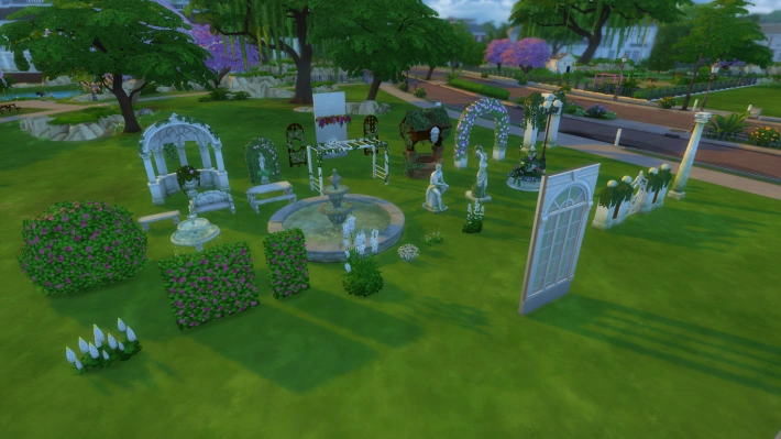 the sims 4 романтический сад новые предметы