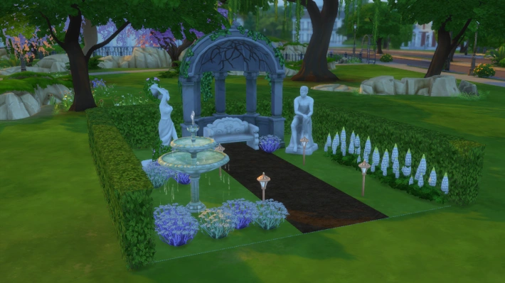 the sims 4 романтический сад стилизованный дворик 4