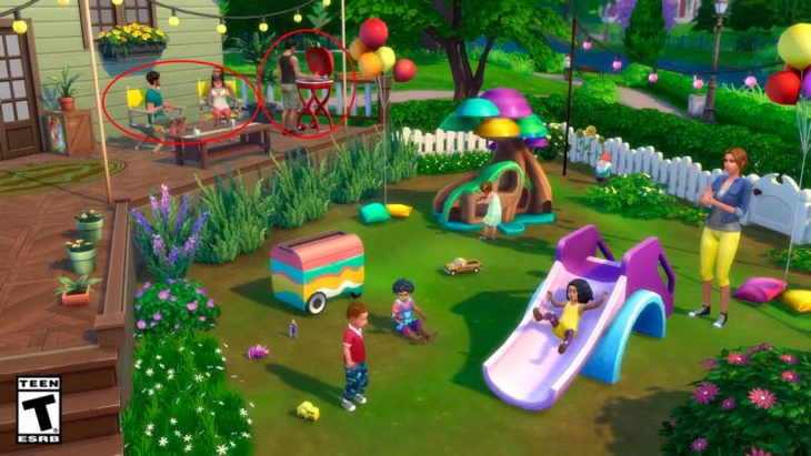 новые изгородь, калитка, гриль и стулья