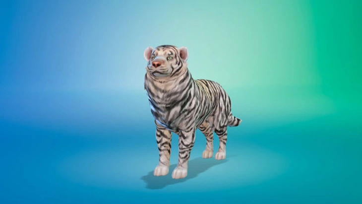 воссозданный в симс 4 белый тигр