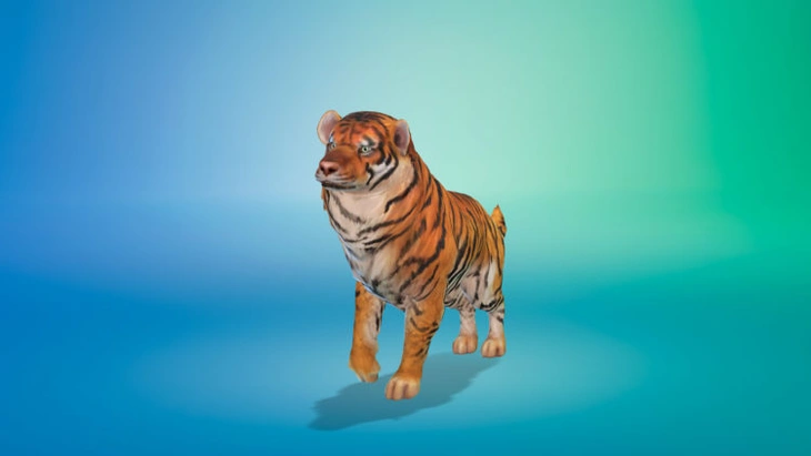 воссозданный в симс 4 тигр