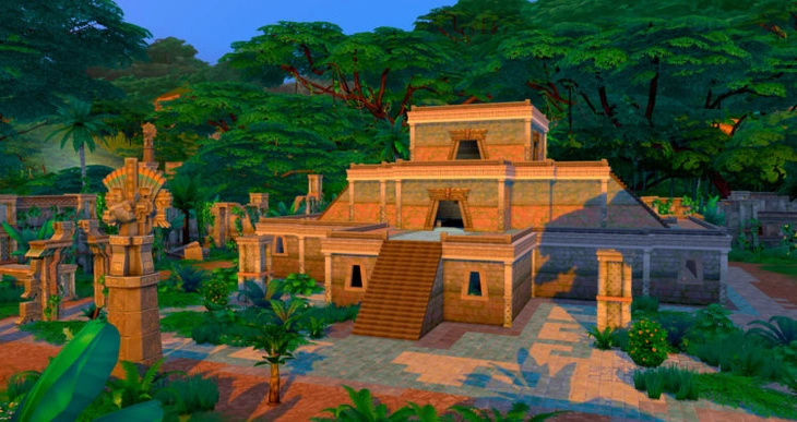 храм в симс-4 приключения в джунглях
