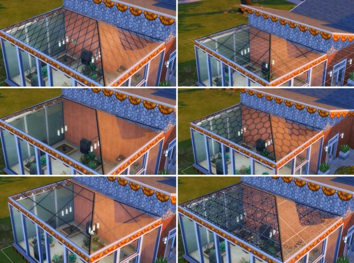 the sims 4 стеклянные крыши