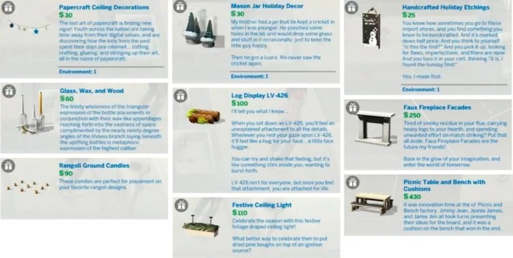 набор праздничный объекты