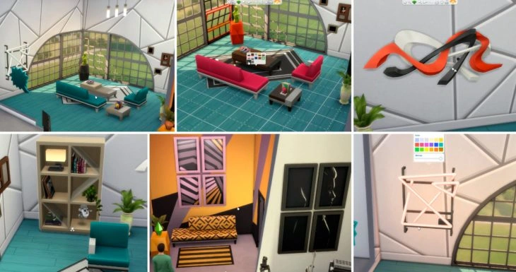 the sims 4 Moschino предметы интерьера