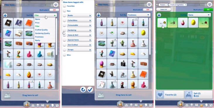 новый интерфейс переработанного багажа