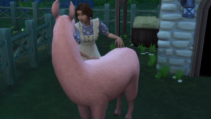 симс 4 загородная жизнь - уход за ламой