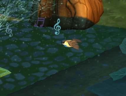 дикие птицы поют растениям