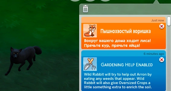 уведомление о появлении лиса на участке