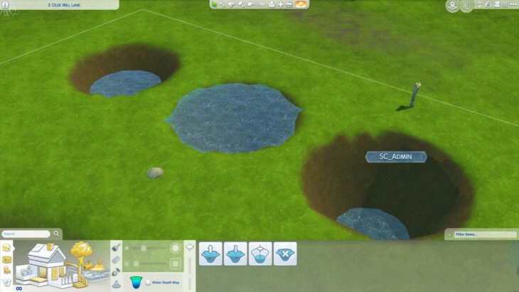 различный уровень воды