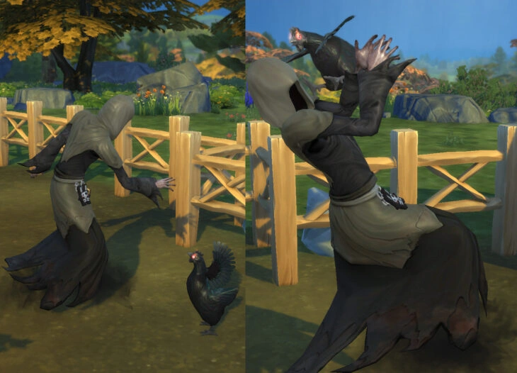 симс 4 загородная жизнь - злобная курица вступает в бой со смертью