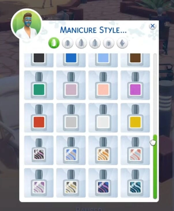 the sims 4 день спа выбор дизайна и стиля ногтей