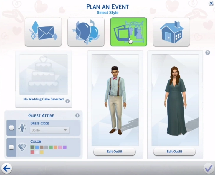 планирование свадьбы с выбором торта и дресс-кода