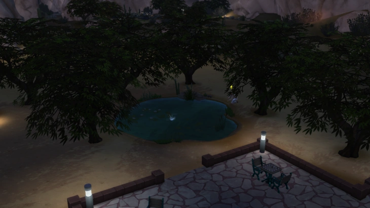 пруд в парке оазис спрингс