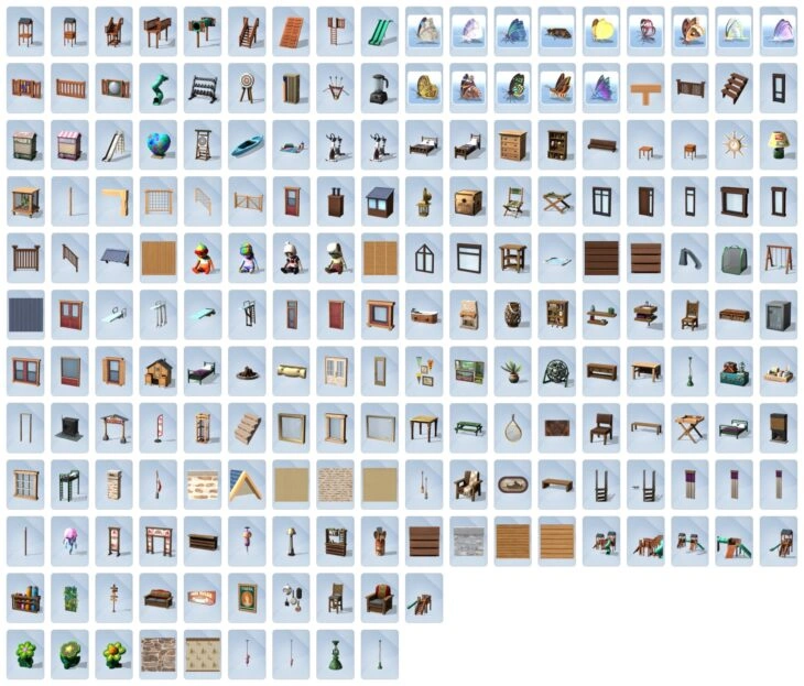 предметы из нового дополнения для режима строительства